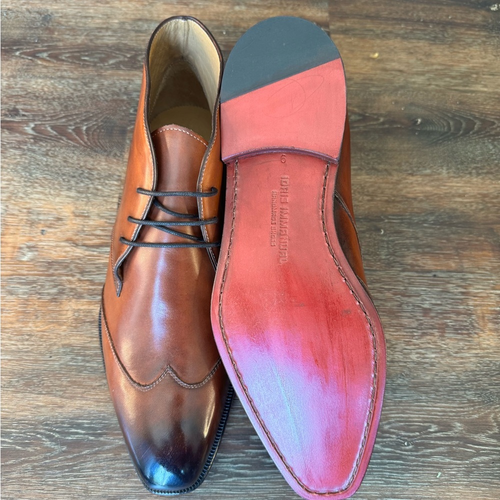 Handmade wingtip chuckka boots amazing patina - Picture 2 of 3